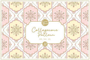 Cottagecore Pattern 12 Sweet Damask