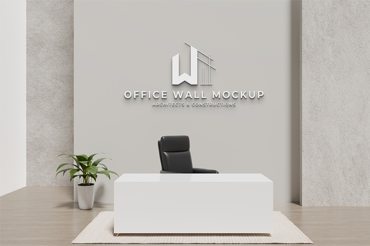 High-Quality Office Wall Mockup, a Device Mockup by swsi-studio (Photo 2 of 5)
