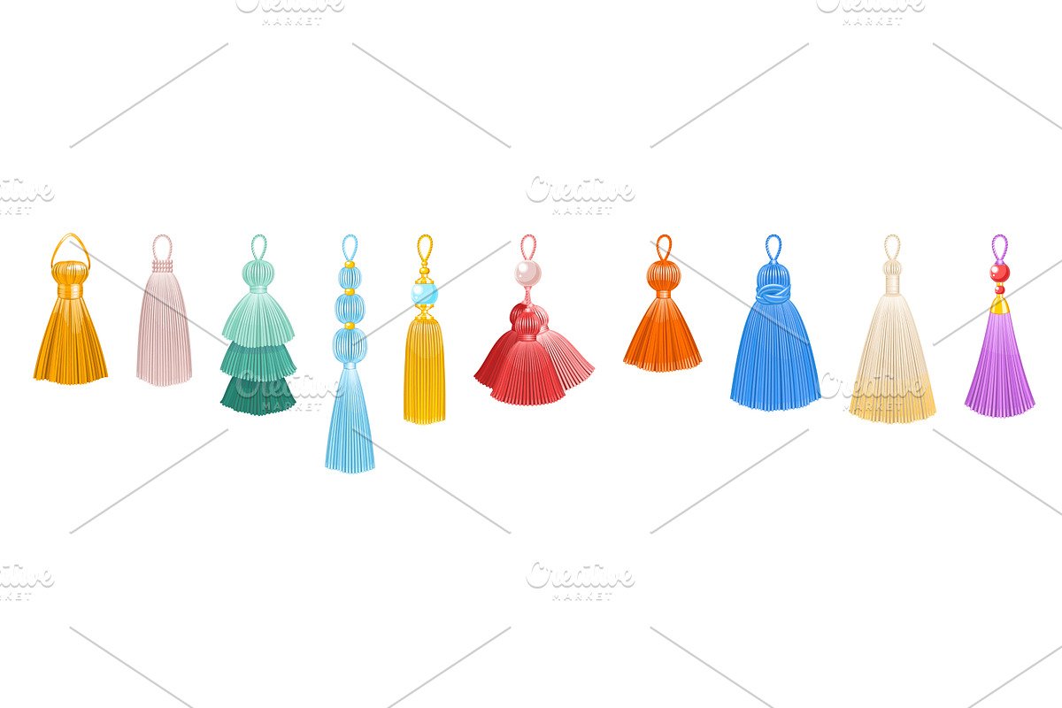 Fabric tassels. Fashion thread, an Object Illustration by YummyBuum