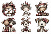 Whimsical Christmas Cat and Dog PNG, an Illustration by SinaCreation (Thumbnail 6 of 7)