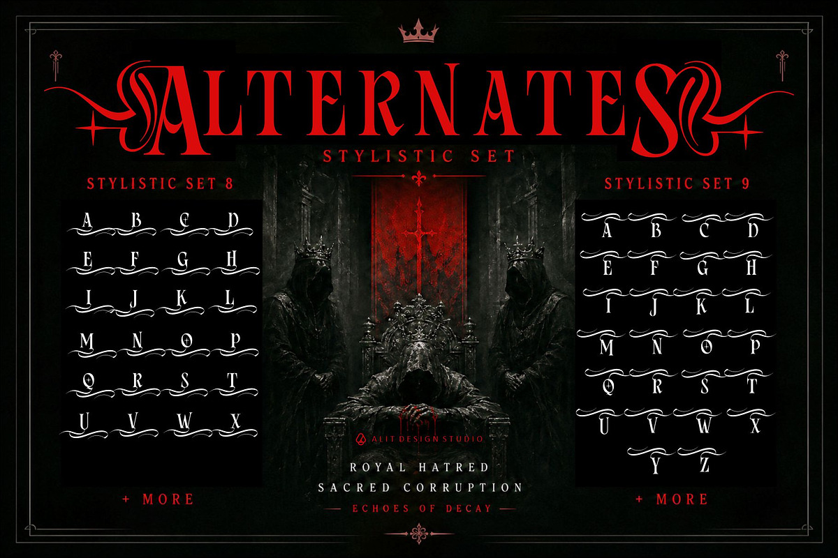 Royal Hatred Typeface, a Blackletter Font by alit design (Photo 14 of 20)