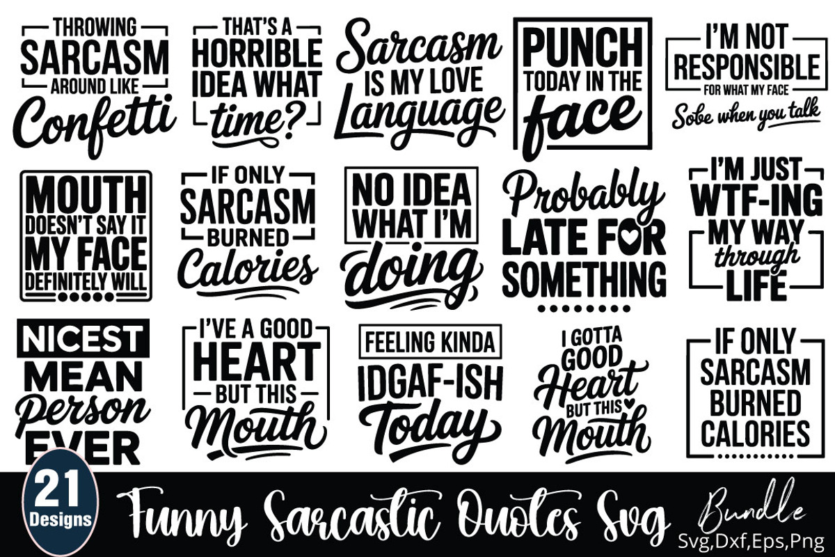 Sarcastic svg Bundle, funny quot, an Object Graphic by DollarSmart