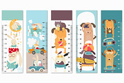 Height chart measure for kids bundle, an Education Illustration by Nursery Art (Thumbnail 2 of 11)