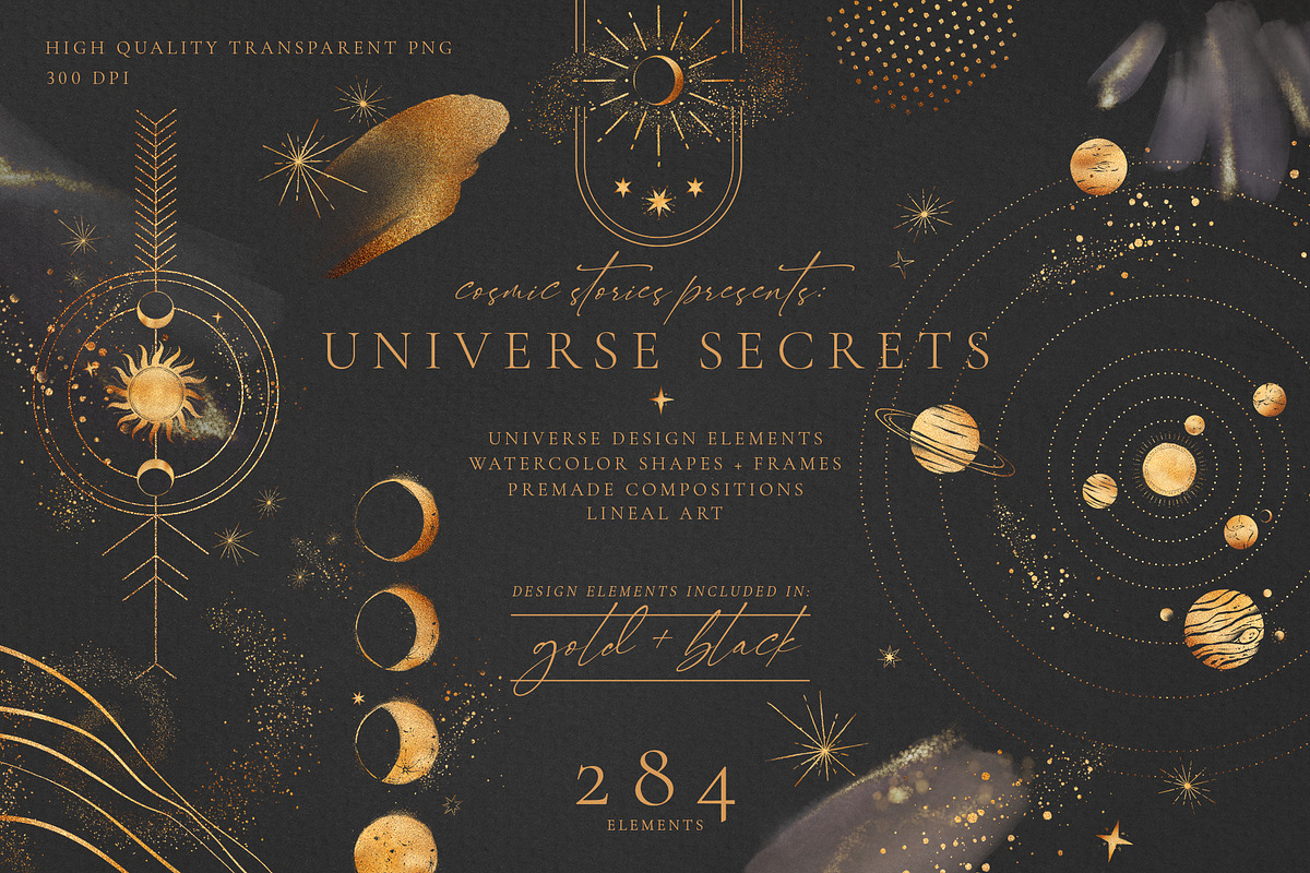 Universe Secrets Illustration Bundle, an Illustration by CarmineType (Photo 1 of 17)