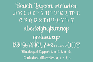 Beach Lagoon, Brush Script Font