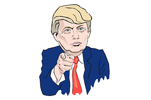 Cartoon Portrait Of President