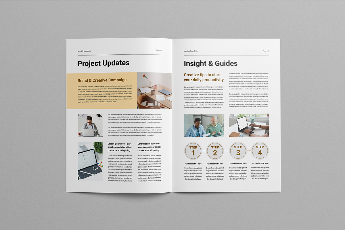 Newsletter | Canva & InDesign, a Magazine Template by Leaflove (Photo 7 of 10)