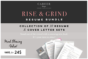 Rise & Grind-Resume & letter Bundle