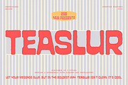Teaslur - A Funky Modular Sans Serif, a Sans Serif Font by Shapespired Design (Thumbnail 1 of 16)