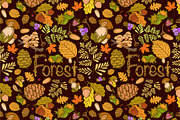 Forest seamless pattern, a Wallpaper Graphic by Vikpit (Thumbnail 4 of 7)