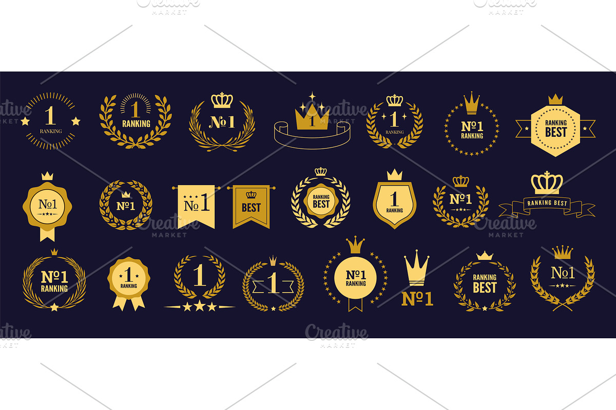 Award badges. Bestseller medals, an Object Illustration by Onyx