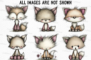 Watercolor Fox with Emotion Clipart, an Illustration by Craft Nest (Thumbnail 6 of 6)