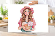 Watercolor Girly Summer Clipart, an Illustration by SVGArt (Thumbnail 8 of 9)