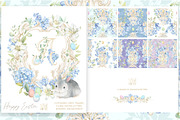 Easter Floral Crest Watercolor Set, a Seasonal Illustration by WonderWonder (Thumbnail 3 of 8)