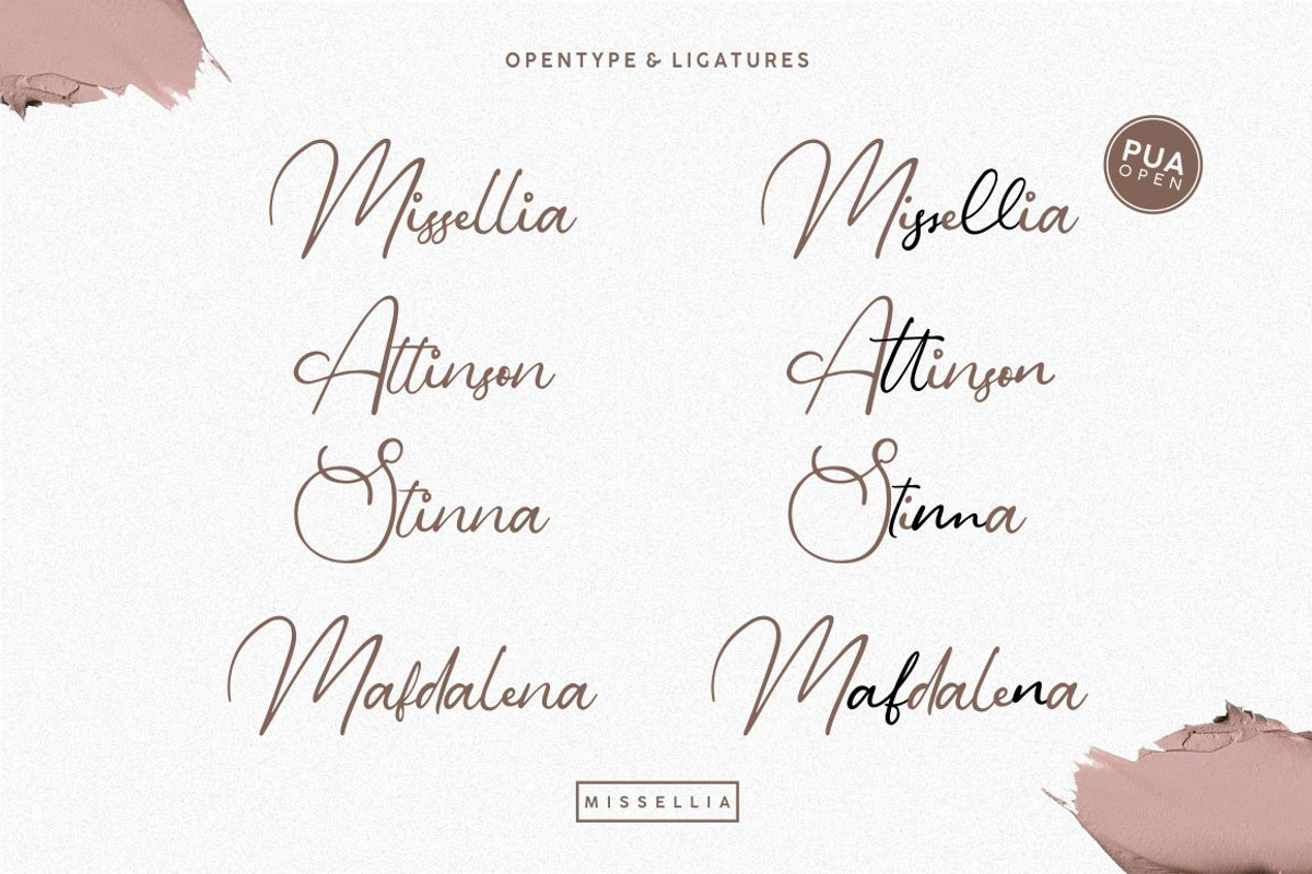 Missellia Script preview 7