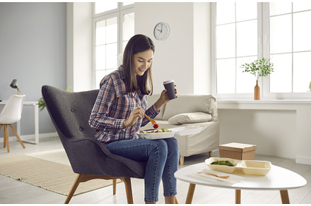 Young girl drinking coffee and, a Food & Drink Photo by StudioRomantic
