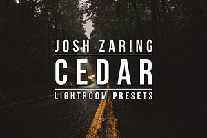 CEDAR LIGHTROOM PRESETS, an Action Add-On by Josh Zaring Studios