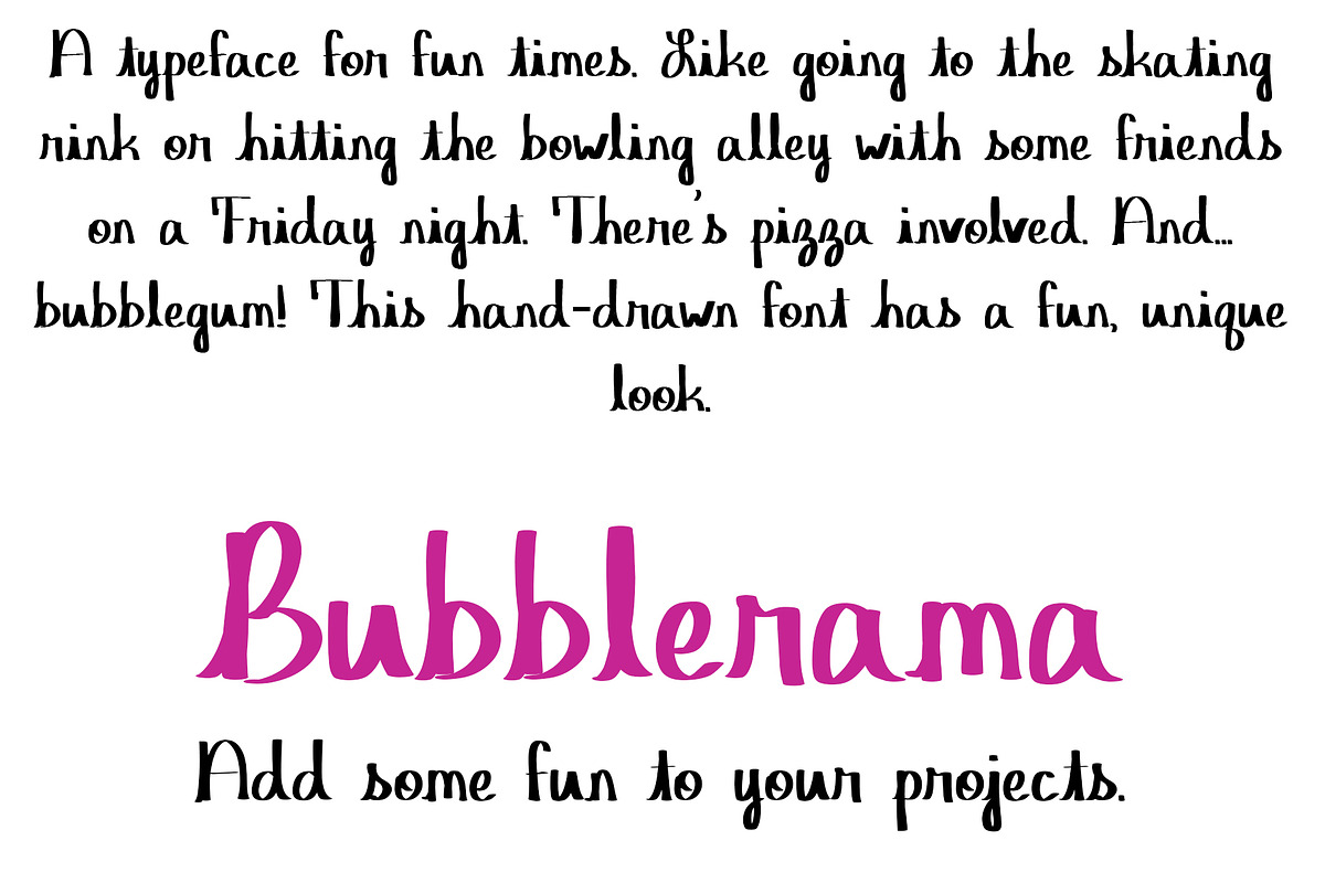 Font Bubblerama Cute Creative Sans, a Sans Serif Font by PageLightStudios (Photo 2 of 4)