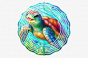 Stained Glass Turtles Sublimation, an Illustration by CraftArtStudio (Thumbnail 2 of 6)