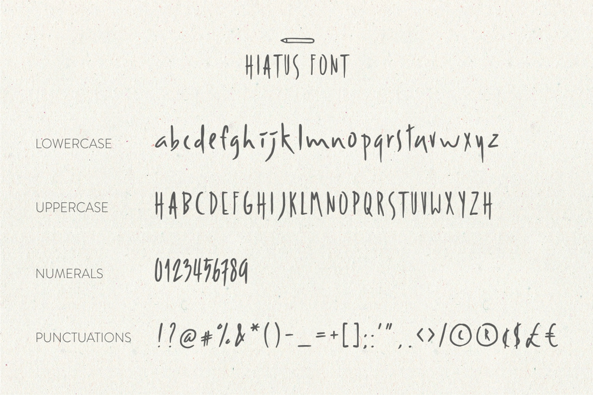 Hiatus Brush Font & Illustrations preview 2