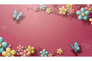 Spring Plum Flower Background