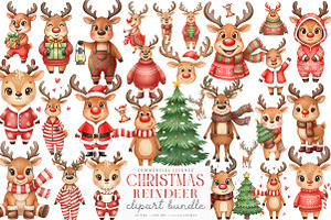 Quirky Funny Christmas Reindeer PNG, an Illustration by SinaCreation