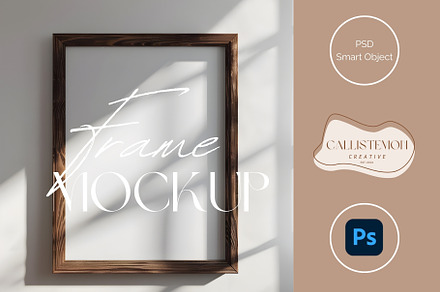 Dark Wooden Frame Mockup FR-MI-07