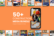 Construction Social Media BUNDLE, a Social Media Template by Sincerely Media (Thumbnail 1 of 2)