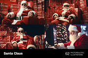 Santa Claus. 62 images, a Holiday Photo by Handmadefont (Thumbnail 12 of 15)