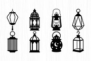 Lantern Silhouette Vector Pack, an Object Graphic by Artonix (Thumbnail 2 of 3)