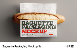 Baguette Packaging Mockup Set