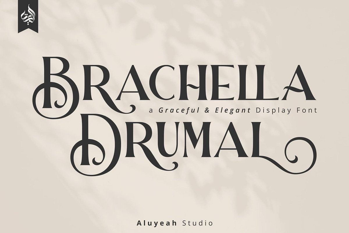 Brachella Drumal, a Font by Aluyeah Studio (Photo 1 of 16)