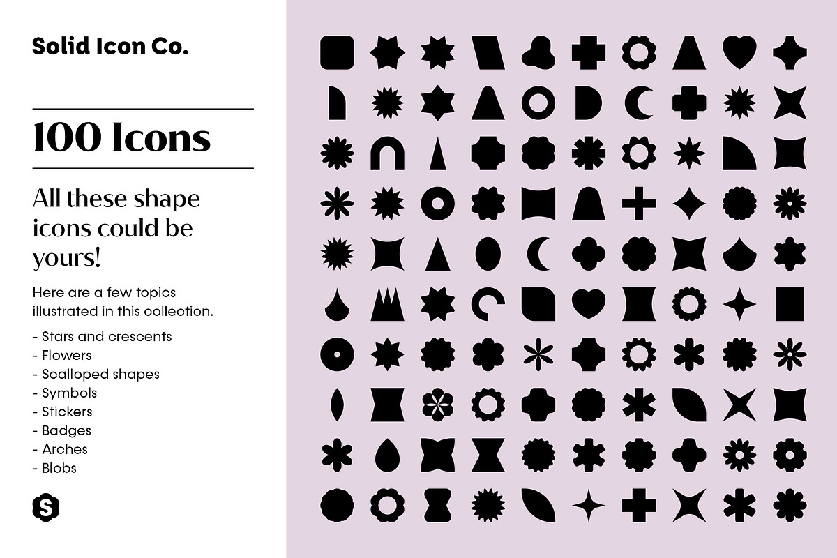 Shapes 02 Icons, a Solid Icon by Solid Icon Co (Photo 5 of 6)