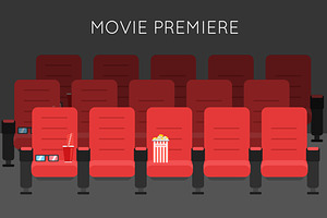 Cinema seats. Cinema hall