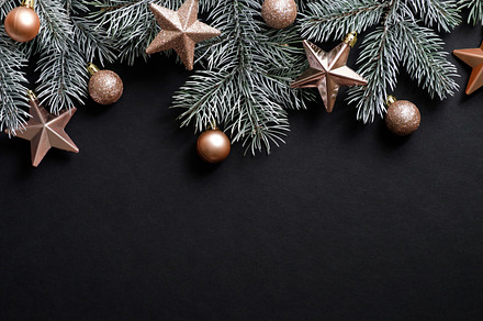 Christmas banner. Xmas tree branches, a Holiday Photo by photoguns