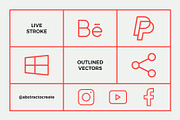 Social Media Line Icons Pack, an Outline Icon by Abstracto-Create (Thumbnail 5 of 5)
