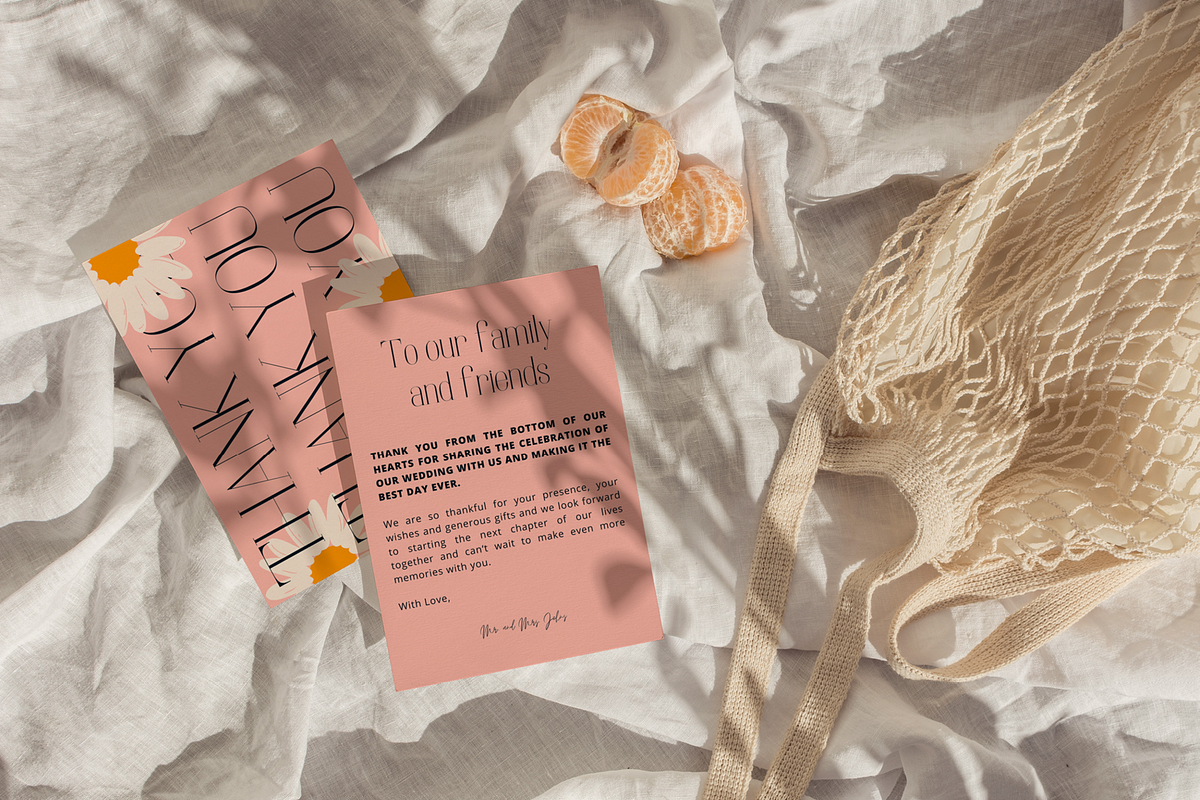 Bright & Fun Thank You Card CANVA, an Invitation Template by StudioVonBraitenberg (Photo 1 of 9)