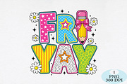 FRYAY Friday Teacher PNG, a Seasonal Illustration by Daily.Designs (Thumbnail 1 of 5)