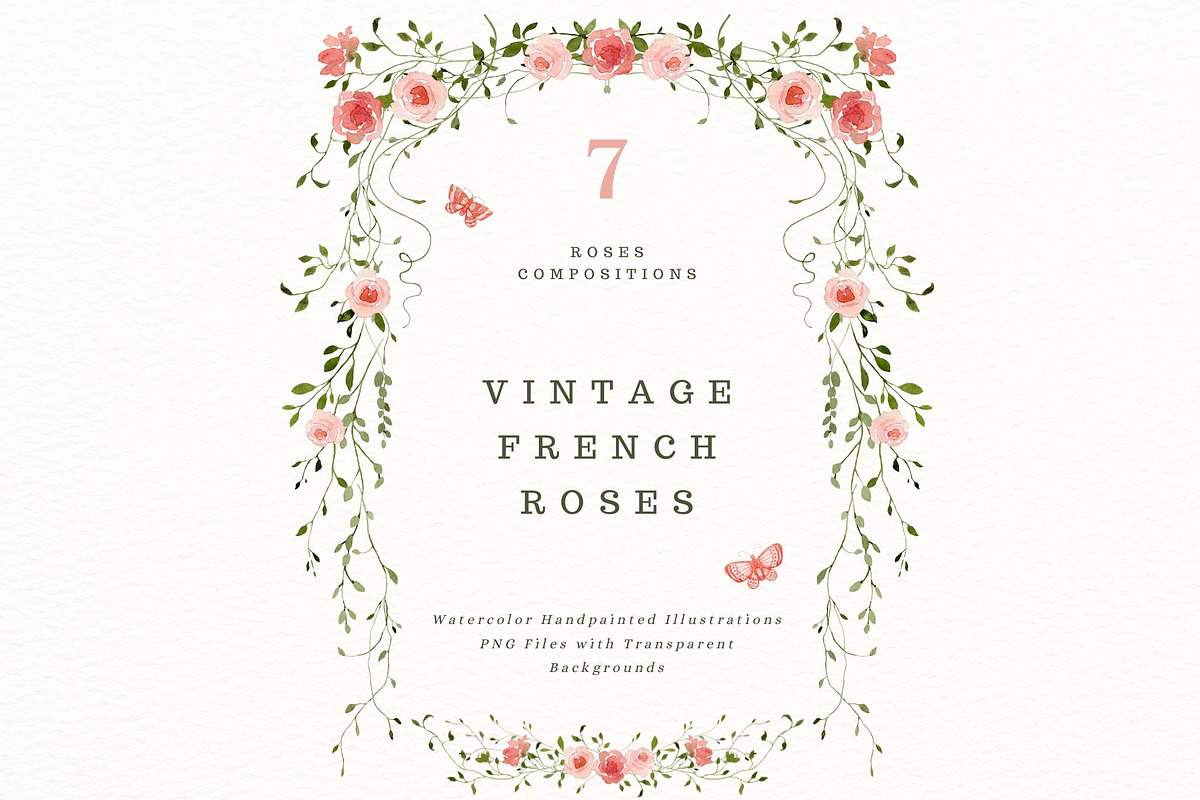 French roses with butterflies, a Decorative Illustration by AnnelyBlooms (Photo 2 of 8)