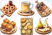 Watercolor Autumn Cutting Board PNG, a Seasonal Illustration by Canvas Craft (Thumbnail 3 of 8)