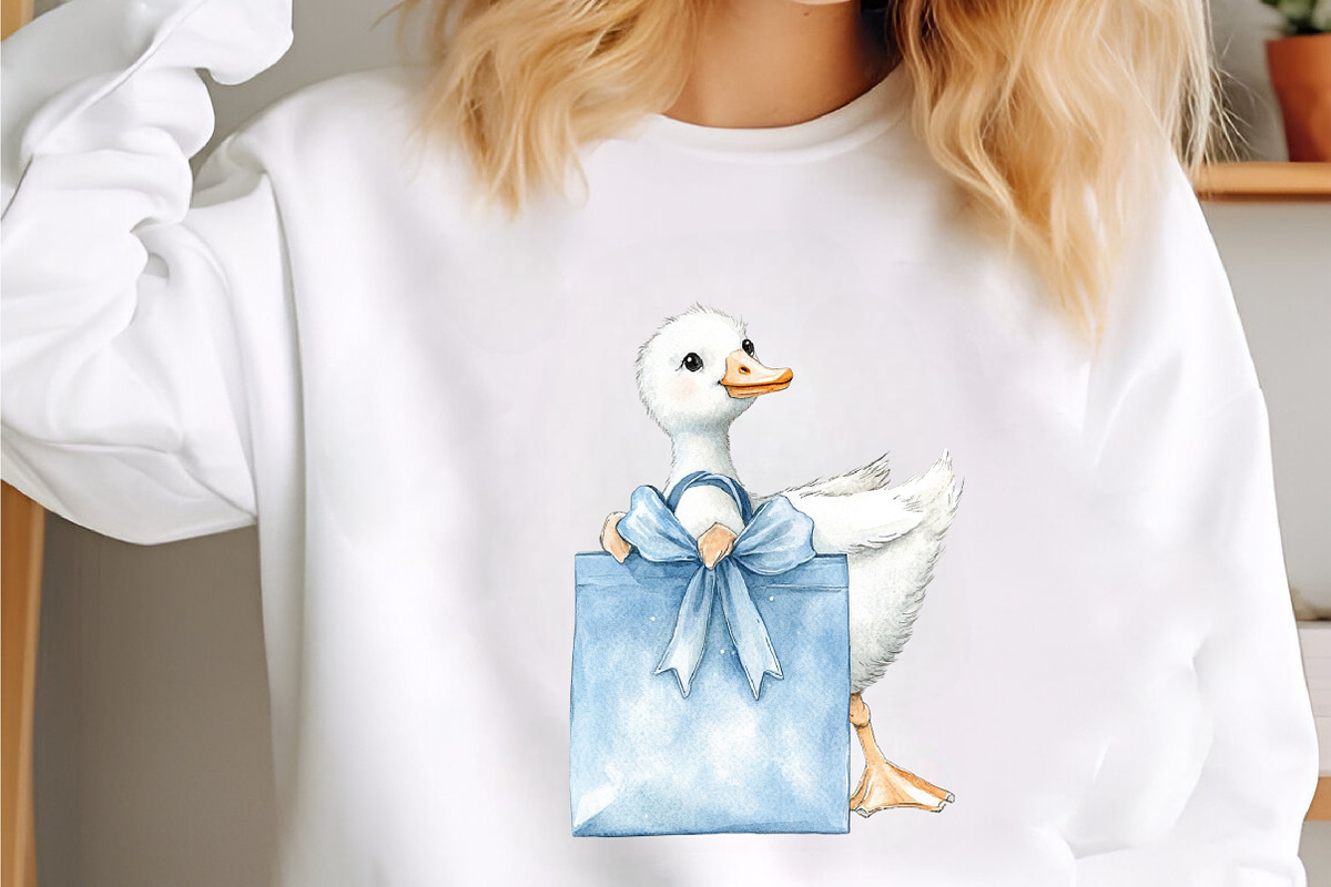 Watercolor Blue Silly Goose Clipart, a Seasonal Illustration by designcity5 (Photo 3 of 5)