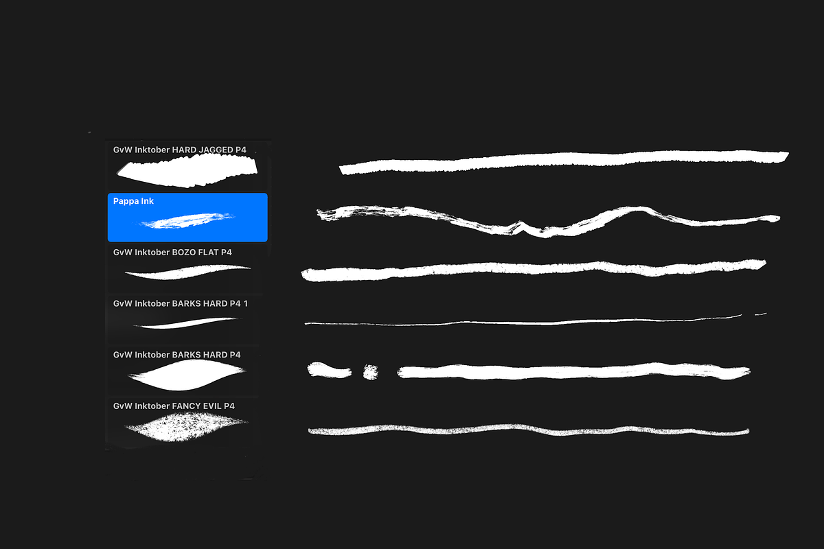 Curated brushes for Procreate, a Brush Add-On by Chak Hdz Market (Photo 4 of 6)