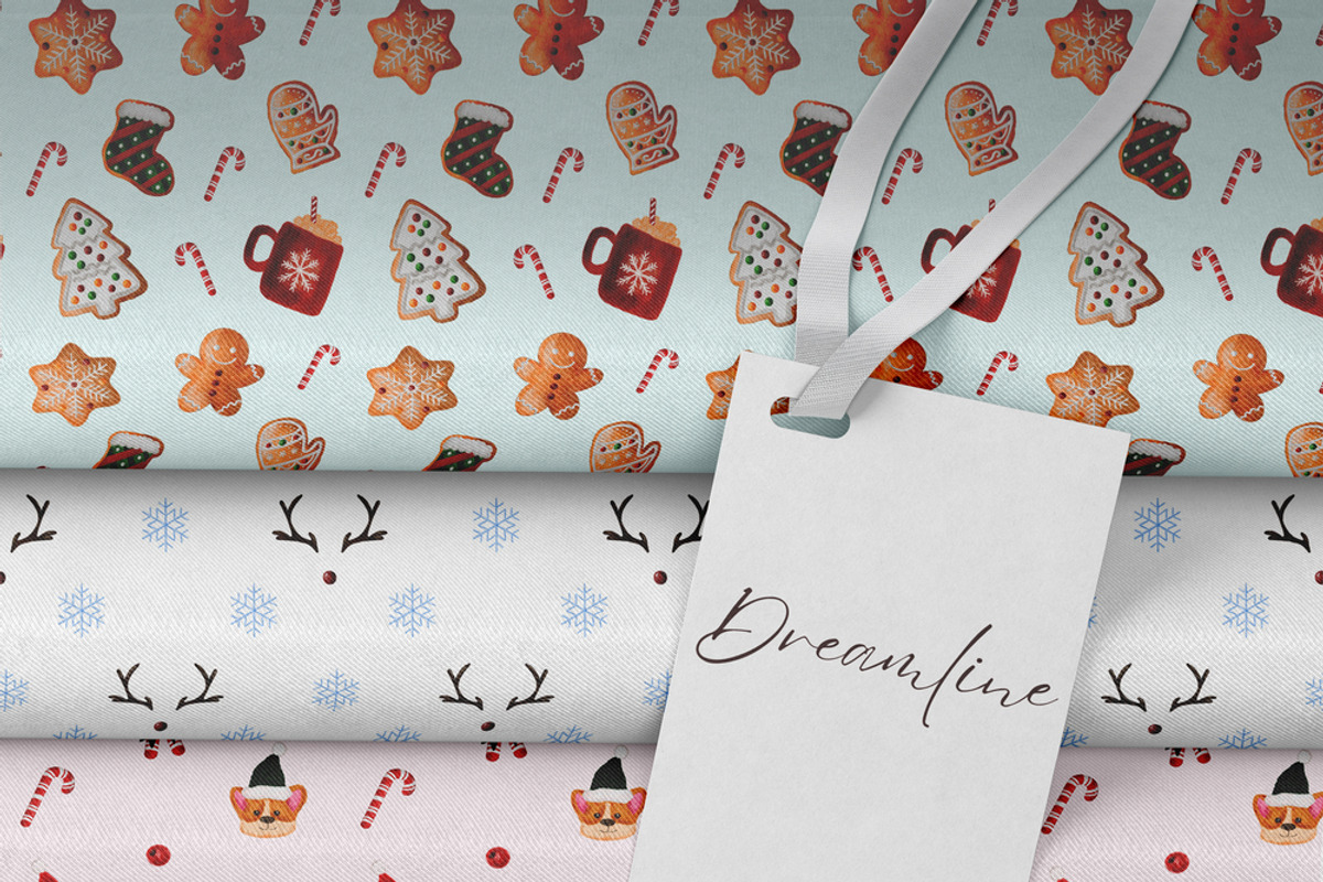 Christmas seamless patterns set, a Pattern Graphic by Dreamline Desings (Photo 9 of 10)