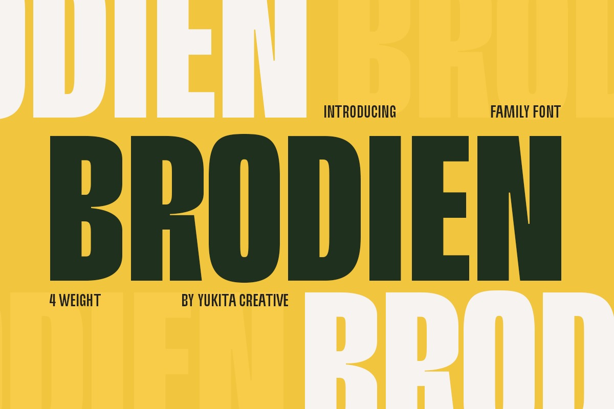 Brodien Condensed Font, a Sans Serif Font by Yukita Creative (Photo 12 of 12)