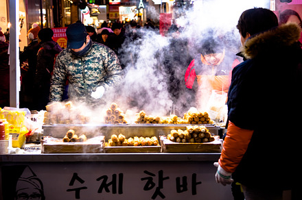 Street food in south korea featuring architecture, asia, and asian