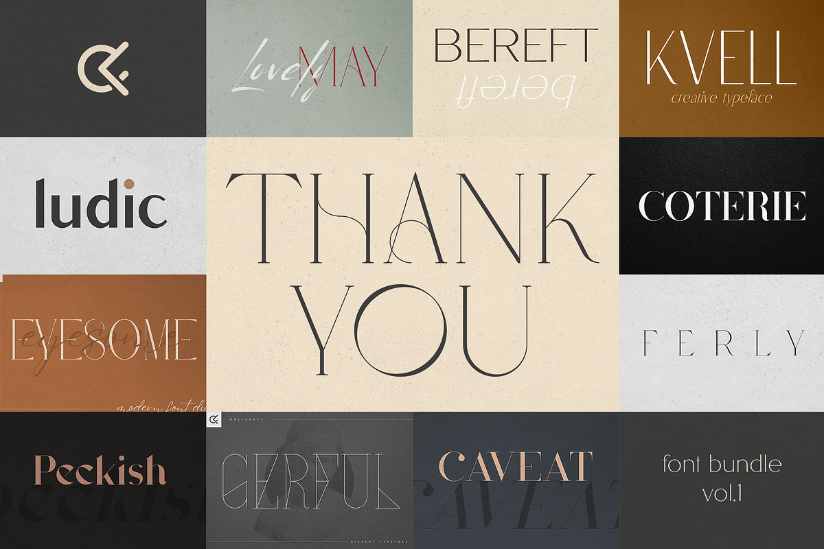 SALE! Font Bundle Vol.1 - 18 fonts, a Serif Font by Only Fonts (Photo 34 of 34)