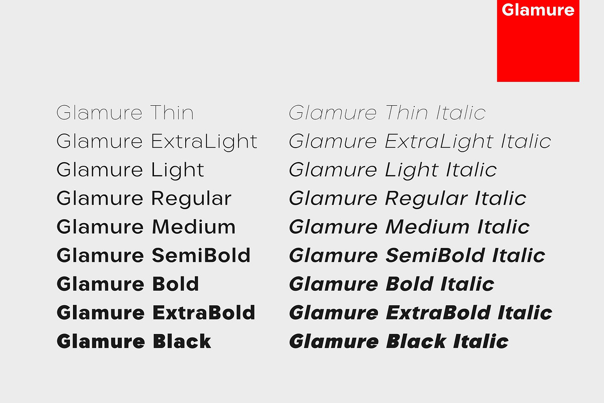 Glamure | Sans-Serif Font Family, a Sans Serif Font by Intuisi Creative (Photo 2 of 7)