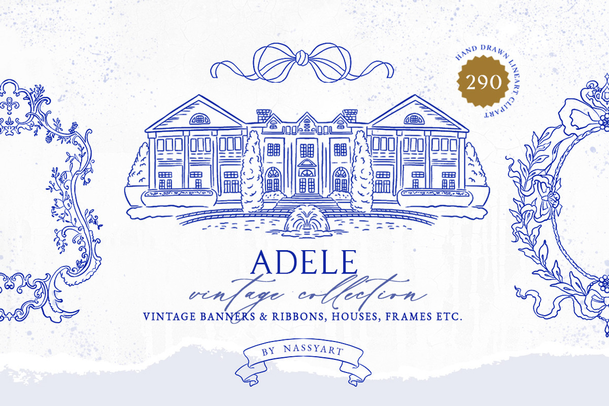 Adele Vintage Frame Collection, an Object Graphic by NassyArt (Photo 1 of 16)