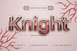 Red Knight - Editable Text Effect