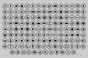 Circle Outline Social Media Icons, an Icon by Running With Foxes (Thumbnail 4 of 8)
